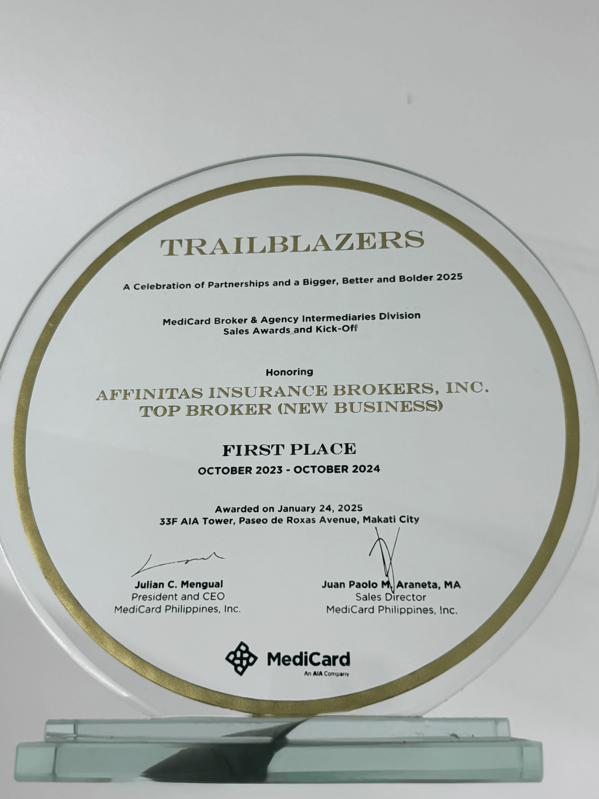 Affinitas Insurance Brokers Wins Top Broker for New Business at MediCard’s 2024 Sales Awards and Kick Off
